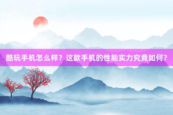 酷玩手机怎么样？这款手机的性能实力究竟如何？